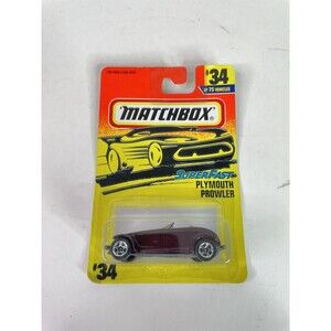 1997 Matchbox Super Fast #34 Plymouth Prowler Purple Vintage New NIB